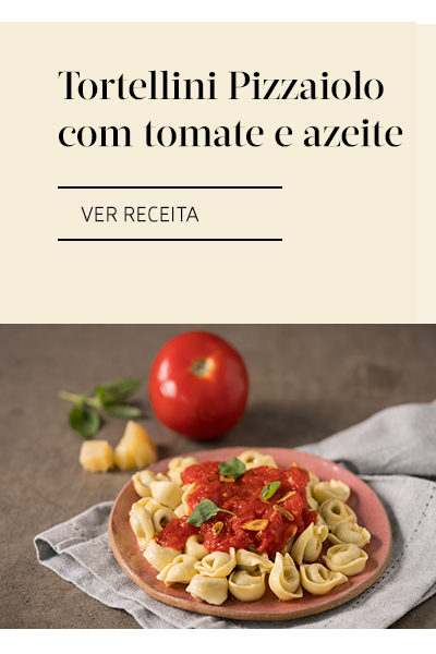Tortellini Pizzaiolo com tomate e azeite